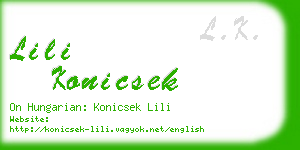 lili konicsek business card